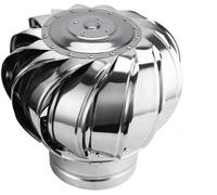 High Exhaust Efficiency RoofTurbine Ventilator Vents,Roof Turbine Rotating Air Outlet, Automatic Silent Stainless Steel Pipe Roof Attic Vent, Chimney Exhaust Cap Flue Vent(200mm 7.9in)