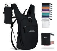 HIGH EXPERIENCE Hiking Backpack 10L/15L Small Daypack Lightweight Packable Travel Foldable Water Resistan for Women Men, Black, 15L, Foldable Hiking Backpack