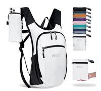 HIGH EXPERIENCE Hiking Backpack 10L/15L Small Daypack Lightweight Packable Travel Foldable Water Resistan for Women Men, White, 15L, Foldable Hiking Backpack