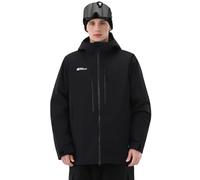 HIGH EXPERIENCE Mens Ski Jacket Snowboard 3L Coat Baggy Waterproof Windproof Warm Insulated Snow Winter Hooded, Black, Large