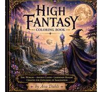 High Fantasy Coloring Book for Adults: Dark Wizards, Enchanted Castles, Magical Realms & Epic Fantasy Landscapes Stress Relief Anxiety: 26 Intricate ... Moonlit Worlds, and Mythical Adventures