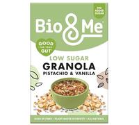High Fibre Breakfast Granola | Gut-Friendly Ingredients | Natural & Nutritious Cereal (Pistachio & Vanilla Low Sugar Granola 360g)