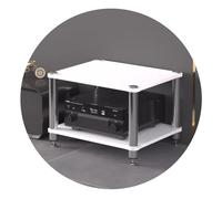 High-Fideli 2/3/4-Tier MDF Shelf, Multi-Functal HIFI Stand for Turntables, Printers & o - White, 60 x 48 x 40 cm