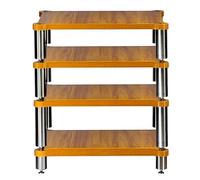 High Fidelity Audio Cabinet Stand 3/4 Tier Adjustable Media Storage for Record Players & Audio Components Stylish Brown Finish 60x78x48cm Perfect for Home Theater Setup
