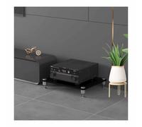 High-Fidelity Multi-Layer Cabinet for Video Equipment 1/2/3/4 Tier Audio Stand with Shock-Absorbing Feet Stylish Black 60 * 48 * 10cm Multi-Functional Storage Solution