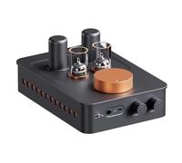 High-fidelity Tube Headphone Amplifier Class A with Tone Control, Vacuum 5654W*2 & 6AC7*2, 3.5mm & 6.35mm Jacks for Home Audio