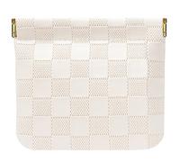 HIGH FIT Leather Pocket Cosmetic Bag for Purse,Coin Purse Lipstick Cosmetic Accessories Organizer, Travel Kit Storage Pouch,Waterproof Portable No Zipper Self-closing, White/Small, Cosmetic Bag