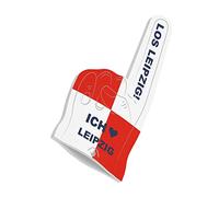 HIGH FIVE FINGERS Leipzig Flag Foam Hand for Football, Handball, Athletics | Fan Item for Games, Stadium and Events | One Size | 40 x 20 x 2.5 cm