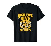High Five Hive Bee Happy Honeycomb Squad Goals Design T-Shirt