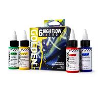 High Flow Acrylics by GOLDEN, High Flow Intro Set, 6 Colors, Professional Acrylic Paint