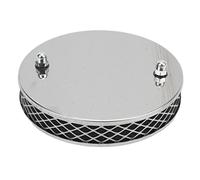 High Flow Air Filter Chrome Metal Replacement for SU HS2 1¼ Inch Carburettor, Pancake High Flow Air Cleaner with Smooth Polished Finish for Classic British Cars