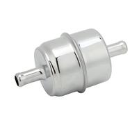 High Flow Fuel Filter Inline Hose Chrome Universal Replacement 9746 for Chevy, Made of Metal, Lightweight, 3/8in, Chrome Plating, Universial, Replacement for Chevy