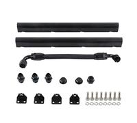 High Flow Fuel Rails Kit Billet Aluminium Black EFI Fuel Rails for LS1 LS6 with 8AN Port Stable Performance Durable Fittings