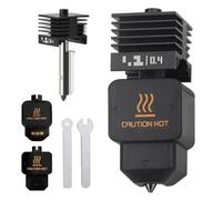 High Flow Hardened Steel Hotend Kit, 0.4mm Hardened Steel Nozzle for Bambu Lab P2S/H2S/H2D/H2C,3D Printer Print Head Hot End Heating Block Kit with 2 Silicone Socks,Removable Nozzle