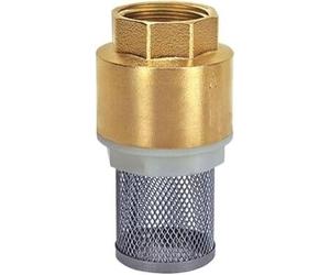 high Flow Water Filter, Pipeline Filter 1pcs Brass 304 Stainless Steel Mesh Bottom Valve Suction Pump Vertical Type with Net Check DN15 DN20 DN25 DN32 D(DN25)