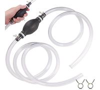 High Flow Water Pump, Improved Manual Fuel Pump with 2 m Siphon Hose (Dia: 14 mm), Liquid Pump Kit for Transfer of Diesel, Water