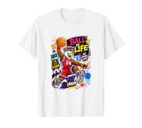 High Flying Eagle Basketball Graffiti Sports Art Design Value Graphic T-Shirt, Men, White, XL
