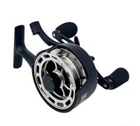 High-Foot Ice Fishing Reel Designed for Rapid Line Release Control, 3+1BB Bearings, 3.2:1 Gear Ratio, 8 kg Drag on Ice Surfaces (Grey- left hand)