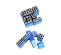 High For Frequency Hardened Steel Character Punch Set Featuring Smooth Sandblasted Finish For Precise Depth Control On Metal Or Leather Surfaces With Complete Number And Letter Options(B)
