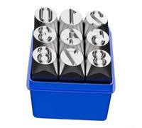 High For Frequency Hardened Steel Character Punch Set Featuring Smooth Sandblasted Finish For Precise Depth Control On Metal Or Leather Surfaces With Complete Number And Letter Options(C)