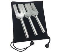 High-Frequency Angel Tuning Forks for Therapy Set, Aluminum Alloy C4096, C4160, C4225, Includes 3 Tuning Forks, Wooden Mallet, and Velvet Bag, Precise Frequency for Chakra Alignment and Energy Therapy