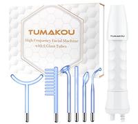 High Frequency Wand - TUMAKOU 6 IN1 Portable Blue Light Therapy High Frequency Facial Skin Tightening Wand Machine (Violet + Orange Tech) for Acne,Wrinkle,Anti Aging,Hair - with 6 Glass Tubes