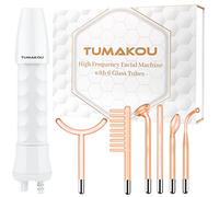 High Frequency Wand - TUMAKOU 6 IN1 Portable Neon High Frequency Facial Skin Tightening Wand Machine - Orange Light Therapy Electrode Face Device for Acne,Wrinkle,Hair - with Different 6 Glass Tubes