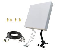 High Gain 4G LTE 5G Outdoor MIMO Directional Antenna, 600-6000 MHz Range, Compatible with 5G 4G Router, N-SMA Output with TS9 Adapter, Includes 10 m Low-Loss Cable, for WiFi 5G 4G LTE Router and