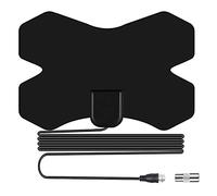 High Gain Digital TV 150 Miles Amplified Booster Active Indoor HDTV DTV Box HD Flat Aerial with Amplifier IEC Adapter