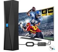 High Gain Freeview Indoor TV Aerial - TV Aerial for Smart TV with 560+ Miles Long Range Signal Booster, TV Antenna with 16.4FT Coax Cable for 4K 1080P HDTV & VHF/UHF/DAB Radio