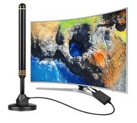 High Gain Tv Ariels Indoor, Magnetic Base Freeview Aerial & Indoor Digital Aerial For Smart Tv With 16ft Cable, Supports 4k/1080p For Freeview Hd & All Tvs