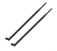 High Gain WiFi Antenna 9dBi Dual Band 2.4GHz 5GHz RP-For Wireless Tilt Aerial for Router USB PCI Adapter Compatible with Buffalo WHR For E Series US Robotics Wi-LAN Tranzeo Black 2 Pack