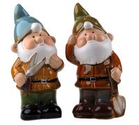 High Glaze 18cm Garden Gnomes - Ceramic Blue Green Hat