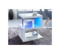 High Gloss 2 Tier Side Coffee Table With LED Light G-0232
