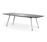 Dynamic Table Impulse I003058 High Gloss Writable Boardroom Black Top 2400 x 1200 x 800 mm