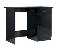 (high gloss black) vidaXL Desk Bedroom Office Desk Work Corner Table Study Desk Engineered Wood