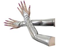 High Gloss Faux Leather Extra Long Gloves Various Shades For Styles And Costume Play PU Leather Gloves For Party