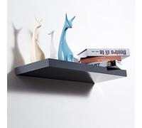 High Gloss Floating Shelves Decorative Wall Display Invisible Mounting Bathroom Living Room Bedroom Office Fixings Included [Grey, 40 x 23.5cm]