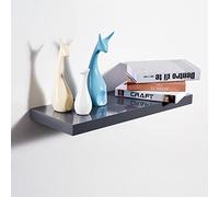 High Gloss Floating Shelves Decorative Wall Display Invisible Mounting Bathroom Living Room Bedroom Office Fixings Included [Grey, 30 x 23.5cm]