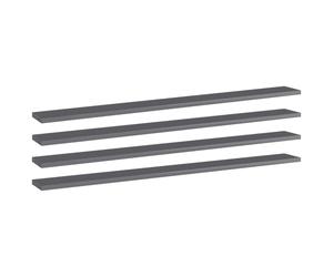 (high gloss grey, 100 x 10 x 1.5 cm/ 4 pcs) vidaXL Bookshelf Board Extra Shelf Replacement Panel DIY Board Engineered Wood