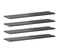 (high gloss grey, 80 x 20 x 1.5 cm/ 8 pcs) vidaXL Bookshelf Board Extra Shelf Replacement Panel DIY Board Engineered Wood