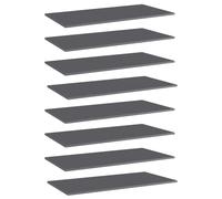 (high gloss grey, 80 x 30 x 1.5 cm/ 8 pcs) vidaXL Bookshelf Board Extra Shelf Replacement Panel DIY Board Engineered Wood