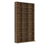High Gloss Media Storage Cabinet - Engineered Wood Display Shelf for Home & Office Organization
