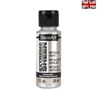 High-Gloss Sterling Silver Paint - Americana Extreme Sheen 59mL for DIY Projects
