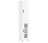 (high gloss white, 1 glass door) vidaXL Highboard Sideboard Tall Storage Cabinet Side Cabinet Engineered Wood