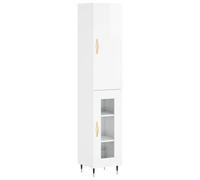 (high gloss white, 1 glass door) vidaXL Highboard Sideboard Tall Storage Cabinet Side Cabinet Engineered Wood