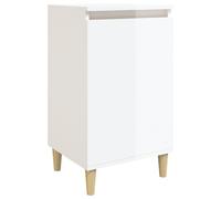 vidaXL Bedside Cabinet Bedroom Furniture Bedside Table Telephone Stand End Table Nightstand Bed Cabinet High Gloss White 40x35x70 cm Engineered Wood