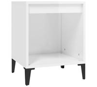 (High gloss white, 1 x Bedside cabinet) vidaXL 1/2x Bedside Cabinet White Nightstand Telephone Stand Multi Colours