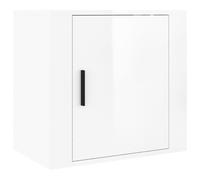 (High gloss white, 1 x Bedside cabinet) vidaXL 1/2x Wall-mounted Bedside Cabinet Floating Nightstand Multi Colours