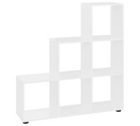 (High gloss white, 104 x 29 x 107 cm(L x W x H)) vidaXL Staircase Bookcase Book Shelf Storage Rack Bookshelf Engineered Wood